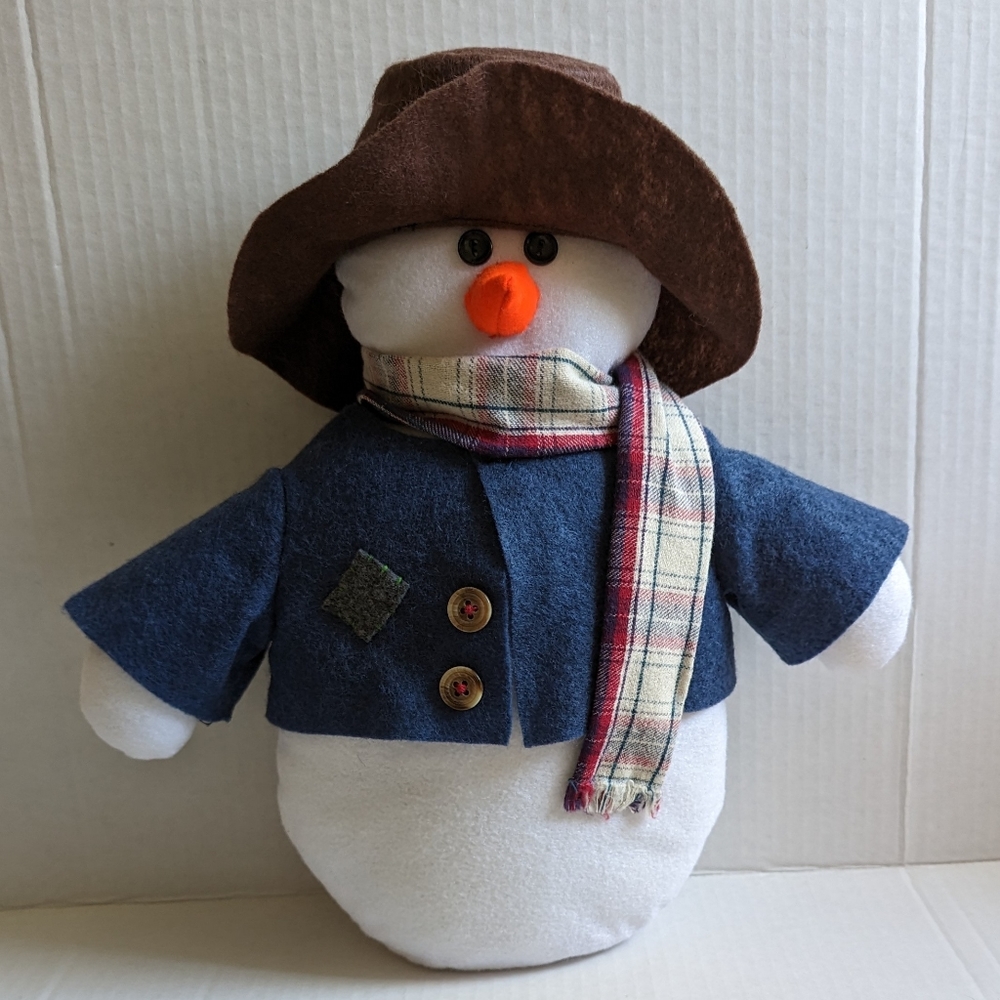 Handmade Snowman Decoration with Brown Hat